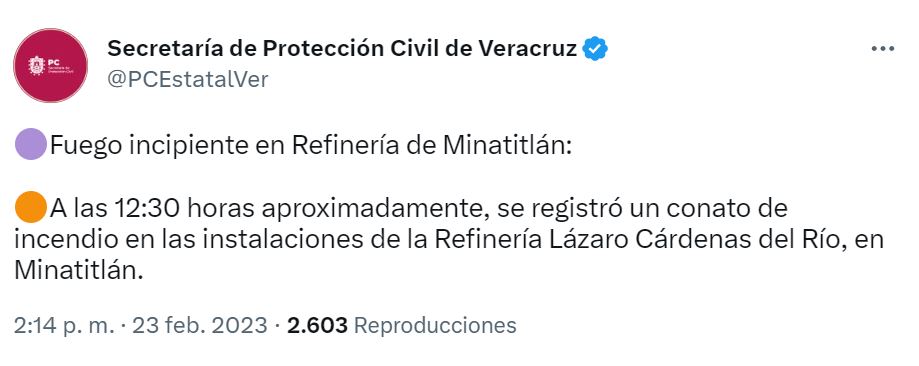 Reportan explosión en Pemex de Veracruz; no hay muertos